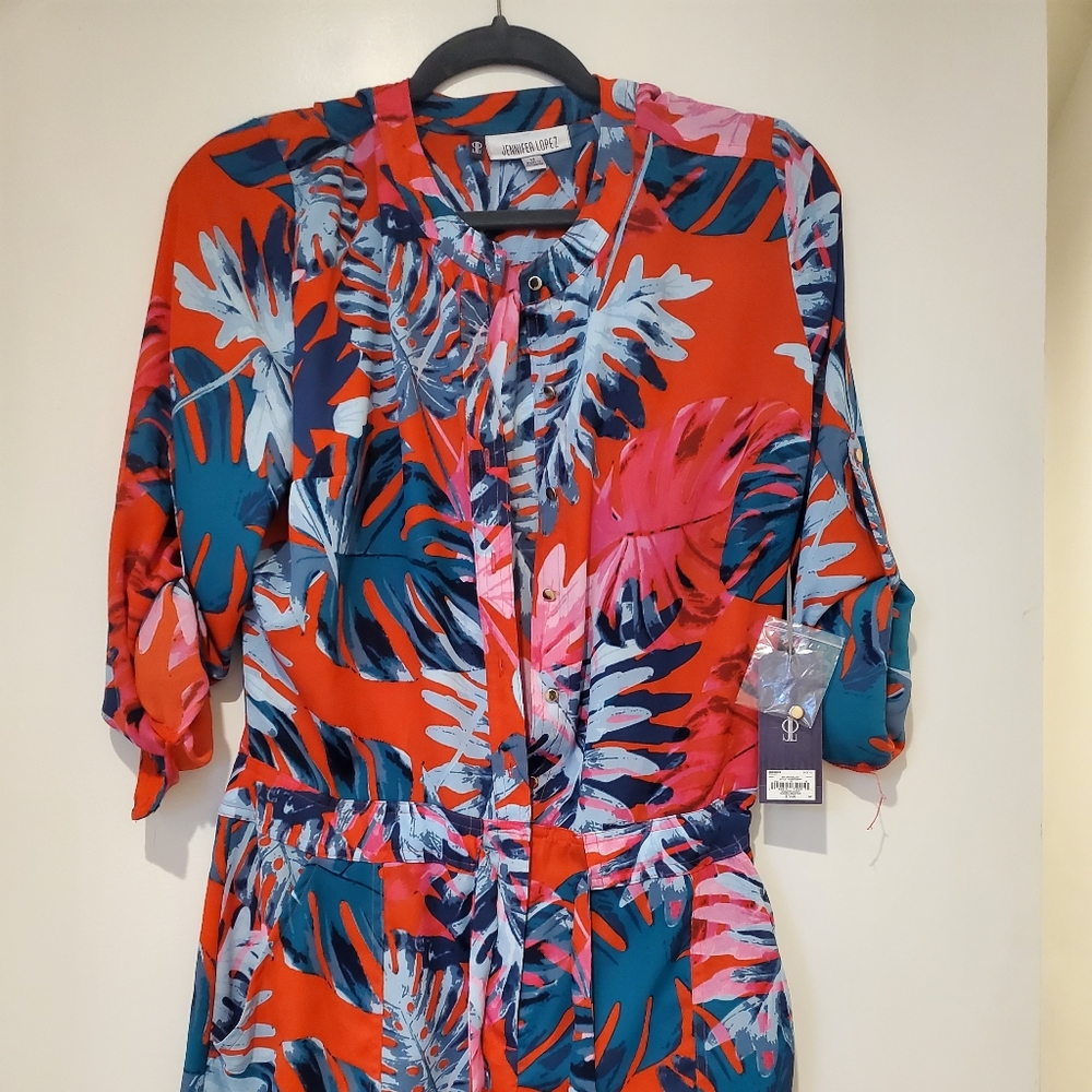 Tropical print JLo romper